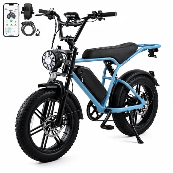 Aoemoe 20" 500W Motor Electric Bike, 48V 15Ah Removable E-Bikes for Adults,Electric Motorcycle with LED Display,70 Miles & 28 Mph,E Mountain Bike,UL2849 Certified