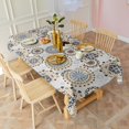 thumbnail image 2 of Boho Bohemia Flower Rectangle Tablecloth 60"x102",Waterproof Polyester Rectangle Table Cloth, Wipeable Spillproof Polyester Tablecloth for Dining, Camping, Indoor and Outdoor, 2 of 6