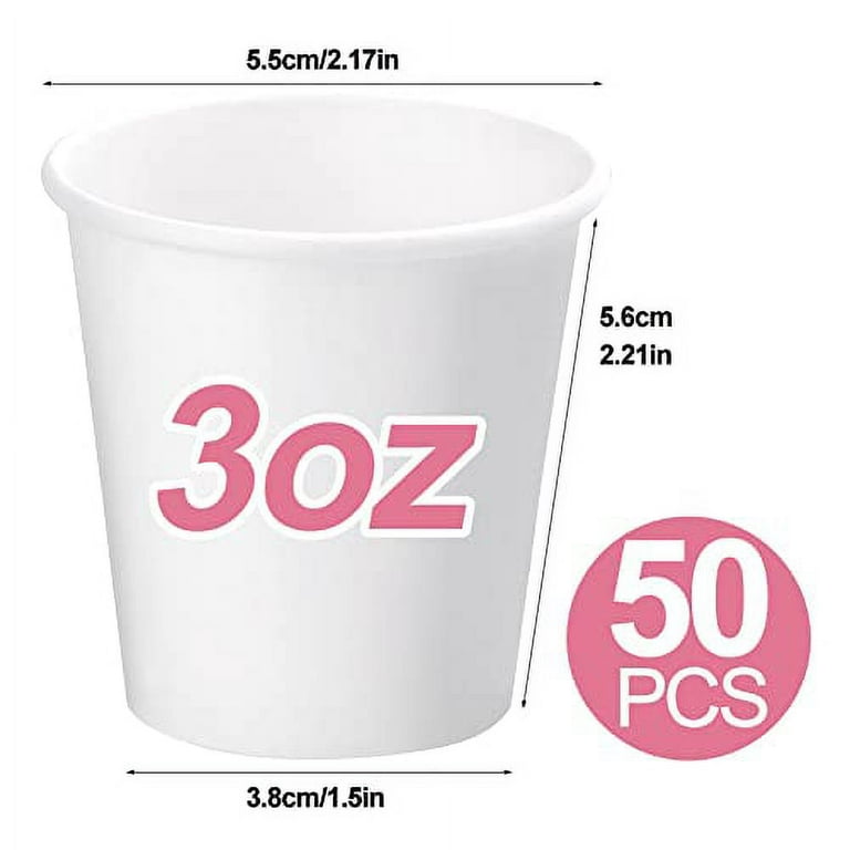 Juvale 600 Pack 3 oz. Small White Paper Cups, Disposable Bath Cup for  Bathroom & Mouthwash