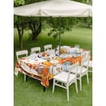 thumbnail image 3 of Outdoor Tablecloth with Umbrella Hole and Zipper, Orange Pumpkin Gnomes Fall Rectangle Table Cloth 52x70 Inch Waterproof Tablecloth, Branches Maple Leaf Thanksgiving Picnic Table Cover for Patio, 3 of 7