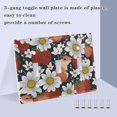 thumbnail image 4 of Dailycode Light Switch Plate Covers 2 Gang Wall Plate Plastics Outlet Covers for Kitchen Home Office Decor Cute Hamsters Strawberry Daisy, 4 of 8