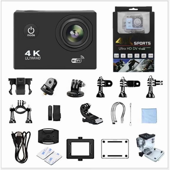 4k Sports Action Camera Set, Waterproof Mini Body Camera with Audio and Video Recording, Pro Action Camera for Outdoor Sports Vlogging Camera for Outdoor