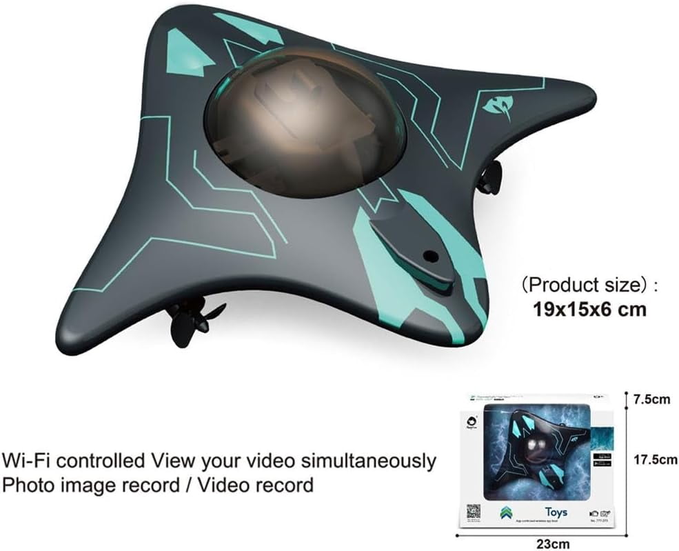 Underwater Drone with Camera, 2026 RC Boat for Pools and Lakes, Smart App Control Real Time Image Transmission, Waterproof Remote Control Submarine Drone for Underwater Exploration