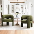 thumbnail image 1 of MALOL Velvet Accent Chair Set of 2, Modern Soft Accent Chairs, Comfy Side Arm Chairs for Living Room, Green, 1 of 13