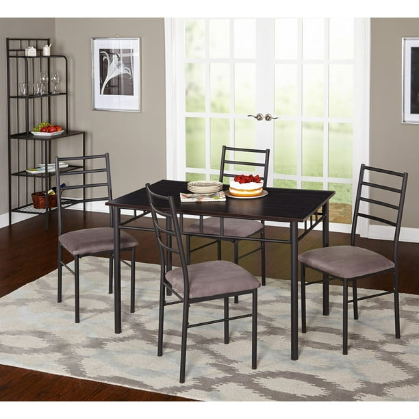 Dining Table Set Walmart - Euroco 5 Piece Faux Marble And Pu Leather Dining Set Walmart Com Dining Room Table Set Dining Table In Kitchen Dining Table Black / Buy products such as dining table set, 5 pieces kitchen dining table with 4 dining chairs pine wood kitchen dinette table at walmart and save.