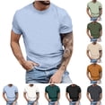 thumbnail image 1 of QATAINLAV Ventes d'Économies, T-Shirts à Manches Courtes pour Hommes Unis Décontractés à Col Rond T-Shirts d'Été Athlétiques Hauts Tee Tenues de Vacances Vert Armée m, 1 of 4
