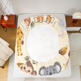 thumbnail image 5 of Manfei Cartoon Animals Bed Sheets 4pcs for Boys Girls, Lion Tiger Giraffe King Sheets, Elephant Monkey Bear Sheet Set, Orange Bedroom Decor, 5 of 7