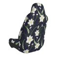 thumbnail image 2 of Goofa Lilies Flowers Pattern Elastic Car Seat Cover - Stretchable Auto Seat Protector, Easy to Install and Clean for Cars, SUVs, Trucks, and Vans, 2 of 5