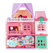 Kid Connection Doll House Playset with Light Projector & Sound, 28 Pieces, Toddler Toys