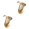 thumbnail image 1 of Injueey Swan Base Holder with 6pcs Ice Spoons en Cream Teaspoons Sugar Dessert Coffee 2piezas Oro, 1 of 1