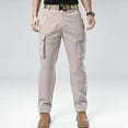 thumbnail image 2 of zfhfof Cargo Pants for Men Multi Pockets Work Pants Lightweight Cotton Stretch Hiking Outdoor Casual Solid Color Trousers, 2 of 9