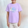 thumbnail image 2 of Gubotare Boys Clothes Summer Boys Cool Breathable Cartoon T-Shirt Summer Fun Colorful Graphic Soft Casual Tops Sizes 7-8T (Light Purple,7-8 Years), 2 of 4