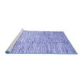 thumbnail image 2 of Ahgly Company Machine Washable Indoor Square Abstract Blue Modern Area Rugs, 5' Square, 2 of 4