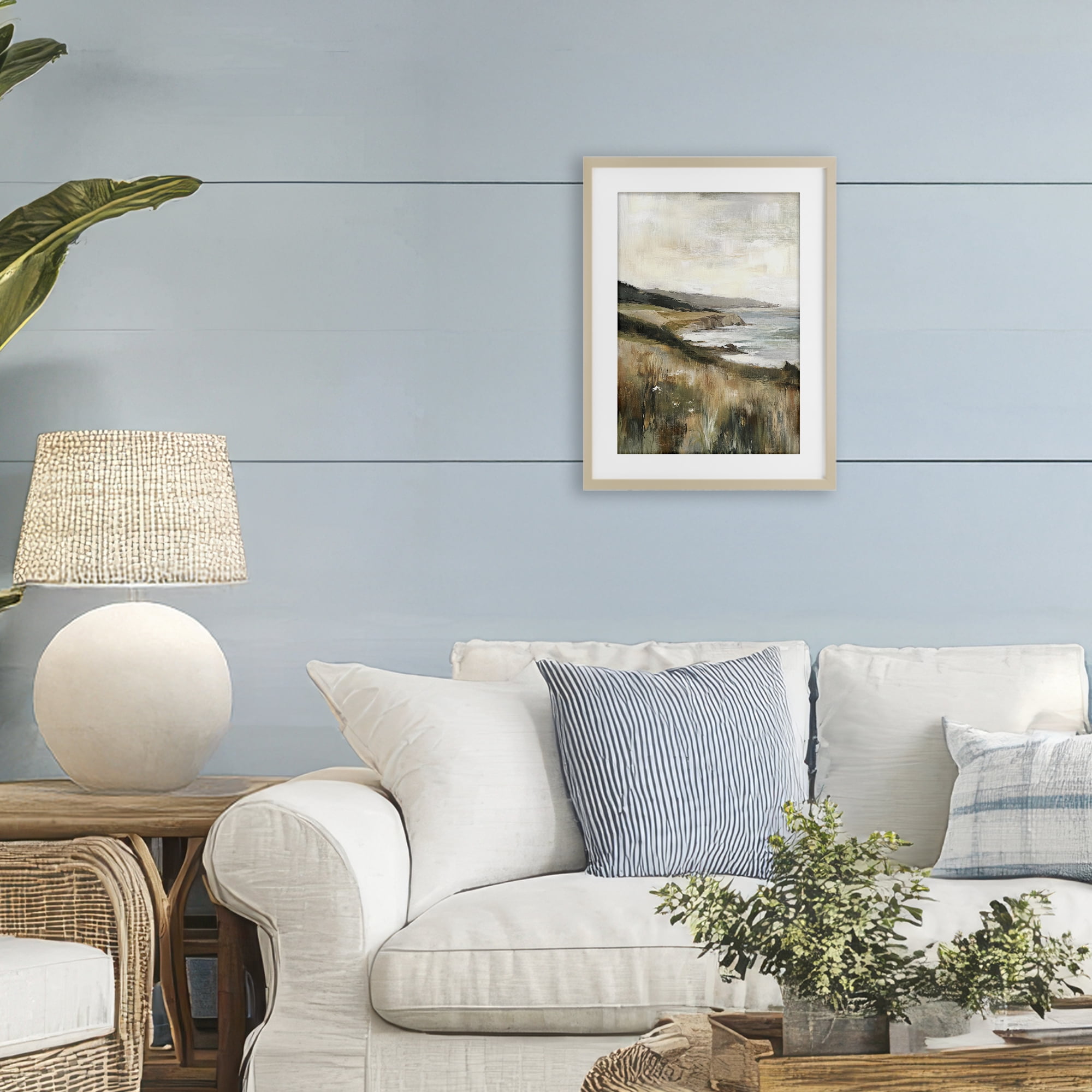 Stupell Industries Northern Coast Cliffside Birch Framed Print Under Glass, design by Petal Prints Design