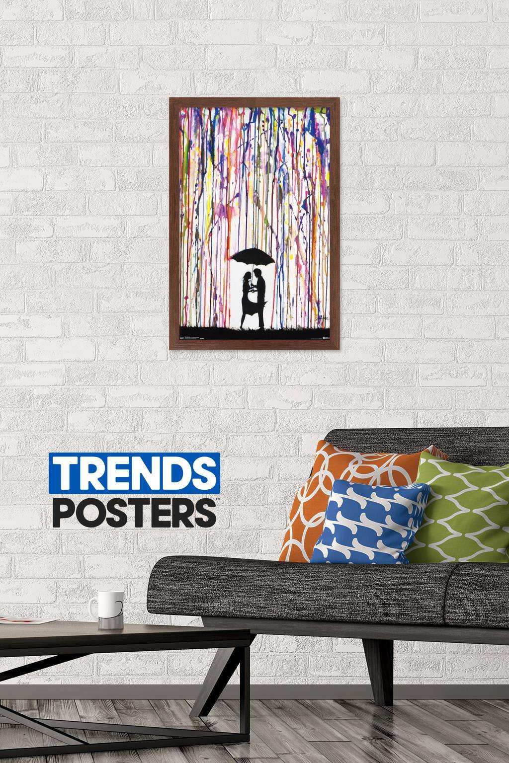 Crayon Art Wall Poster, 14.725" x 22.375", Framed