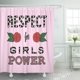 thumbnail image 1 of ABPHQTO Cortina de ducha Black Beautiful Respect Girl Power Slogan Apparels Pearls 150x180 cm, 1 of 1