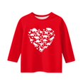 thumbnail image 4 of CCRFTGI Valentines Girls Tops Size 7 3/4 Sleeve Funny Love Heart Print T-Shirt Girls Fashion Round Neck Tee Shirts Casual Spring Day Tee Tops White 10-11Y, 4 of 4