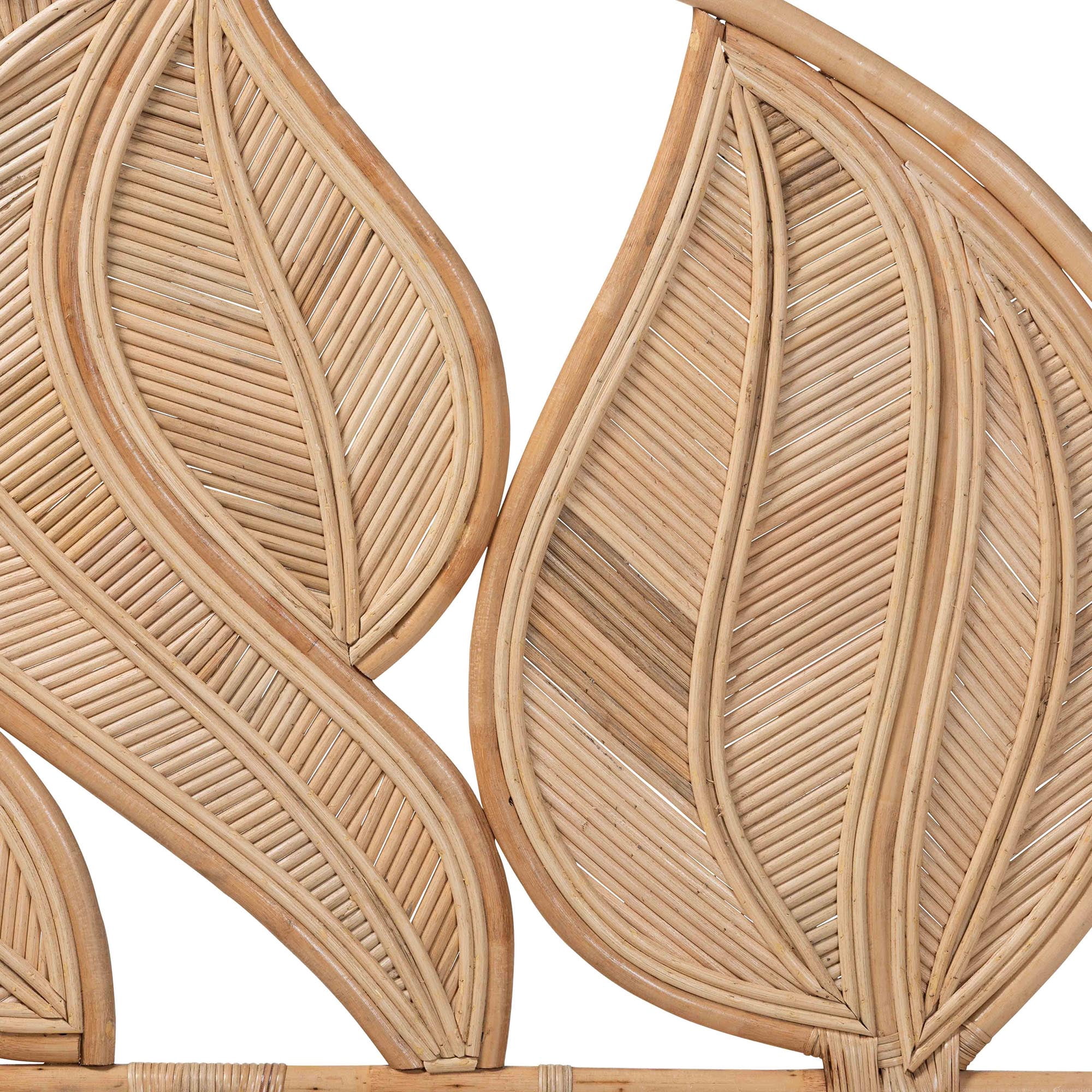 bali & pari Lifen Boho Standalone Headboard, King, Natural Rattan