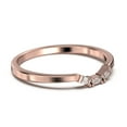 thumbnail image 3 of 0.12ct Tapered Baguette Diamond Moissanite Ring 10K Rose GoldMatching Band, 3 of 4