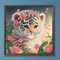 thumbnail image 1 of Cuadros Decorativos Kit de pintura de diamante con forma especial parcial de bricolaje 5D Tiger Home Decor (K251) Wdftyju embutido en tela, 1 of 9