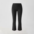 thumbnail image 7 of EOYWHK Women Capri Leggings Scrunch Seam High Waisted Yoga Pants Gym Running Sport Soft Ultra-Stretch Tummy Control Leggings Gray S, 7 of 7