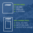 thumbnail image 3 of Wasabi Power Battery (2-Pack) and Charger for Kodak LB-060, 3 of 9