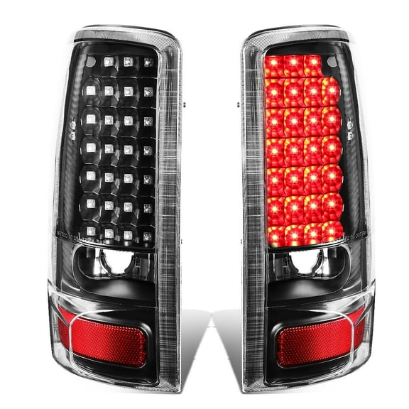 DNA Motoring For 00-06 Chevy Suburban Tahoe GMC Yukon XL Black Tail Light Brake Lamps Pair