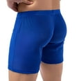 thumbnail image 6 of YWDJ Mens Boxer Briefs Cotton Blend Breathable Lightweight No Show Men Casual Fashion Solid Sexy Underwear Gold Mesh Striped Breathable Hip Shorts Blue XL, 6 of 9