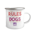 thumbnail image 2 of Dog Lover Coffee Mug, I Don't Follow Rules I Follow Dogs On Instagrm,Love Dogs-12 oz Stainless Steel Enamel Finish White Camper Coffee Mug, 2 of 2