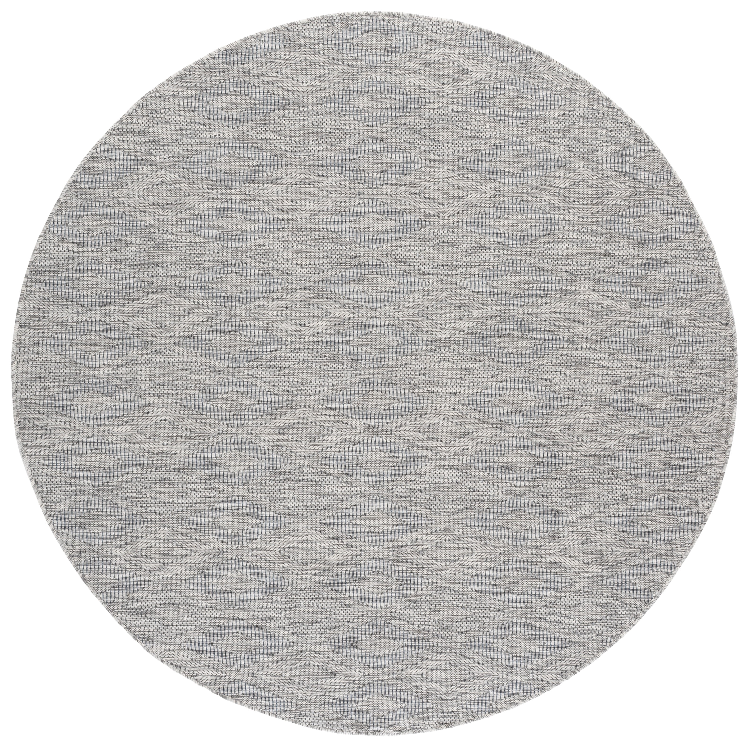 Safavieh Courtyard Teodor Geometric Indoor/Outdoor Area Rug, Gray, 4' x 4' Round