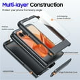 thumbnail image 4 of Vizvera for Motorola Razr 2024/2025/2026 Phone Case,With Hinge Protection,Screen Protector,Slim Full-Body Rugged Anti-Scratch Shockproof Case-Black, 4 of 9