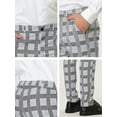 thumbnail image 6 of INSPIRE CHIC Men's Formal Color Block Slim Fit Flat Front Plaid Dress Pants 32 Gray, 6 of 7