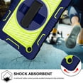 thumbnail image 5 of Galaxy Tab A8 10.5-inch X200 X205 X207,Shockproof 3-Layer Protection Heavy Duty Case 360 Rotating Kickstand Hand Strap Cover with Shoulder Strap for Samsung Galaxy Tab A8 10.5" 2022,Navy+Green, 5 of 9
