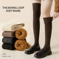 thumbnail image 3 of 2Pairs Autumn/Winter Velvet Thickened Warm Thigh Stockings Terry Stockings, 3 of 15
