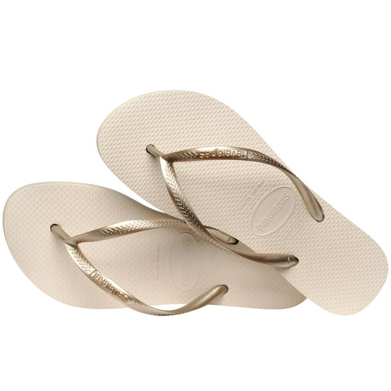 Havaianas Slim Flatform Women's Flip Flop Sandals - Beige, 6