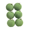thumbnail image 3 of Bolas colgantes navideñas,Adornos navideños con bolas flocadas para exterior e interior,Fiesta navideña Festival Jardín Patio trasero Césped,Surtido de adornos decorativos para colgar Verde, 3 of 8