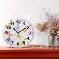 thumbnail image 2 of Coolnut Floral and Butterflies Round Wall Clock, Battery Operated Silent Non Ticking Desk Clock for Home Bedroom Kitchen Office School Wall Clock 9.9 Inch Home Decor, 2 of 6