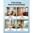 thumbnail image 6 of VEVOR Mini Split Air Conditioner, 9000 BTU 115V Fast Cooling & Heating, 19 SEER2 High Efficiency Energy Saving, Quiet Inverter System for 450 Sq.Ft Coverage Area, Easy to Maintain, for Home, Office, 6 of 9