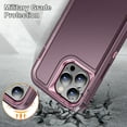 thumbnail image 6 of Mantto Case for iPhone 12 Pro Max Heavy Duty Military Grade Protective Cover, Rugged PC + Soft TPU Hybrid Non-Slip Stripes Anti-Drops Shockproof Anti-Scratches Case for iPhone 12 Pro Max,Purple, 6 of 7