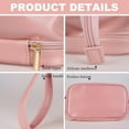 thumbnail image 3 of Cosmetic bag, double cosmetic bag, travel cosmetic bag, leather cosmetic bag, travel cosmetic bag - pink, 3 of 6