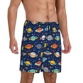 thumbnail image 2 of Fuzoiu Planets And Stars Print Pajama Shorts for Men, Men's Pajama Bottoms,Mens Lounge Sleepwear,Pajama Pants with Pocket-X-Large, 2 of 6