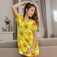 thumbnail image 3 of Sikiie Sunflowers2 Print Women's Short-sleeved Nightdress, Round Neck Pullover Nightdress Pajamas Summer Home Wear, 3 of 6