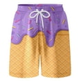 thumbnail image 4 of Boys Casual Shorts Athletic Gym Shorts Elastic Waist With Pockets Summer Sports Outdoor Homewear Kids Light Purple 8 Y 9 Y, 4 of 4