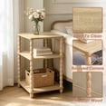thumbnail image 5 of Wooden Side Table, Small End Table with Storage Shelf,  Bedside Coffee Table Night Stand for Living Room, Bedroom, Office and Small Spaces oak Black Rustic Brown, 5 of 9