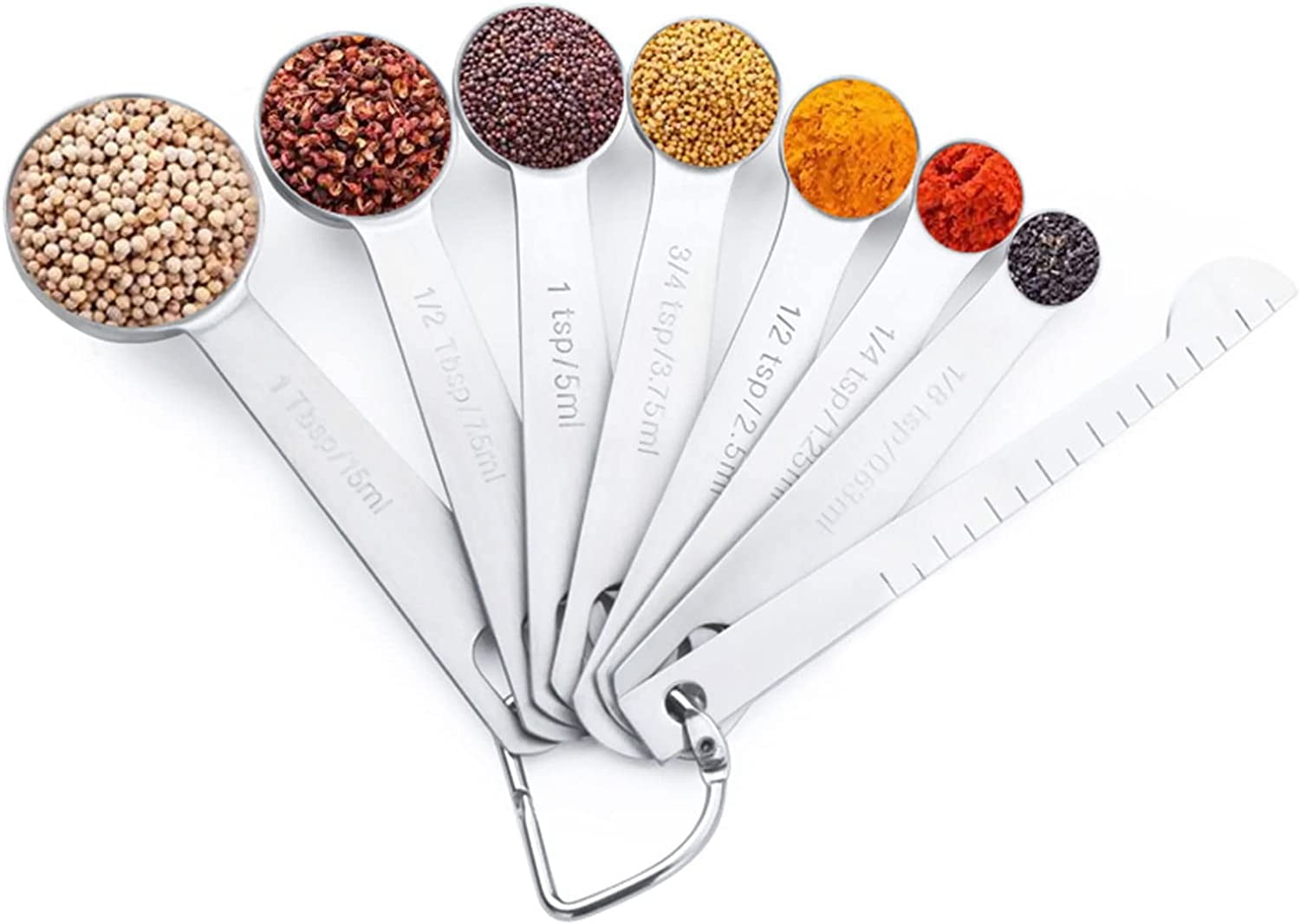 Stainless Steel Measuring Spoons Set, Small Tablespoon, Teaspoons, Set