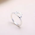thumbnail image 2 of 925 Sterling Silver Half Sun Ring Minimalist Handmade Silver Jewelry Dainty Open Sunburst Band for Women Boho Artisan Statement Ring, 2 of 2