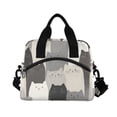 thumbnail image 6 of FORMRS Reusable Lunch Bag for Work School Leakproof Insulated Cooler with Adjustable Shoulder Strap, Gray Cute Cats, 6 of 6
