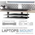 thumbnail image 2 of czcpp-2 Niveaux Support sous Bureau pour Ordinateur Portable, Étagère en Métal Double Étage pour Ordinateur Portable, MacBook Pro, Clavier avec Silicone Anti-Rayures (Argent), 2 of 4