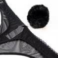 thumbnail image 3 of Varsbaby Women's Thongs Panties Lace Thongs Rabbit Tail for Women, 3 of 5
