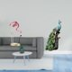 thumbnail image 2 of Estatua de flamenco de resina, escultura de ave, decoración para el hogar, chimenea, arte moderno, figura de jardín con soporte de metal para estanque, 2 of 8